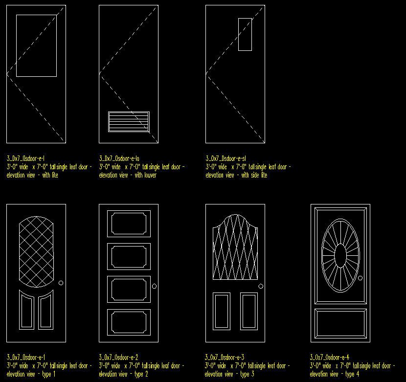 door elevation symbols