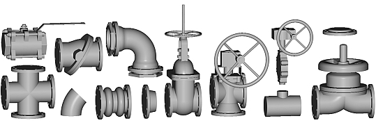 Autocad valve symbols library